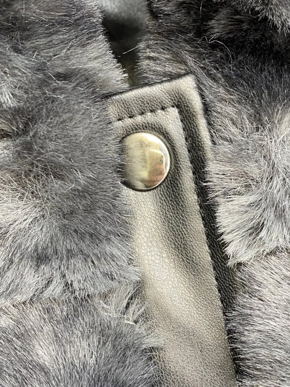 Donna Slayers Fabulous Furs Womens Vest Jacket Charcoal Gray Size XS Posh Snap - Picture 3 of 11